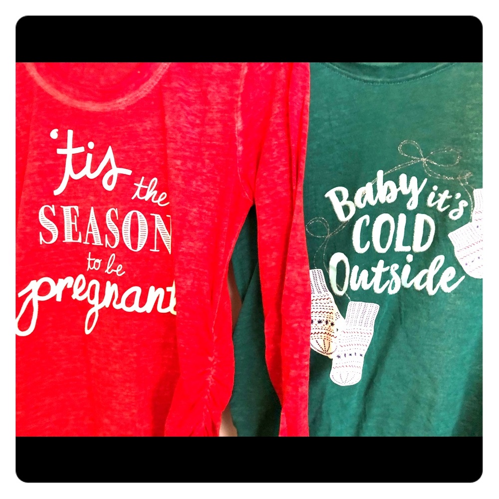 Holiday/winter maternity shirts bundle